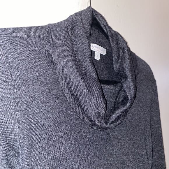 A PEA IN THE POD Maternity XS Cowl Neck Gray Sweater Silk Cashmere Fall Winter - Picture 2 of 6